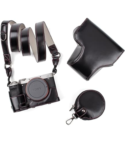 STSEETOP Kameratasche Für Sony A7C – Schützende Silikon-Hülle Mit Abnehmbarem Käfig, Schwarz