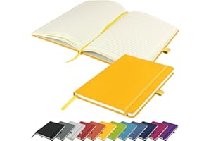 SAVVY BEE Carnet de notes A5 nouveau bloc-notes à couverture rigide bloc-notes bloc-notes (jaune)