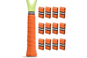 Ogeenier Lot de 12 Grips de Tennis Auto-adhésifs antidérapants et Anti-Transpiration pour Raquette de Tennis Overgrip Padel, Tennis, Badminton, Raquette de Squash