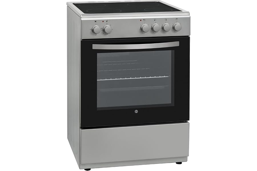 Hoover 60x60 Vitro Ceramic Cooking Range Stainless Steel 4 Cooking Zones