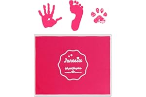 ANCWZOZ Ink Pad, 5x4'' Washable Non-Toxic Ink Stamp Pad for Baby Footprint Handprint, Pink