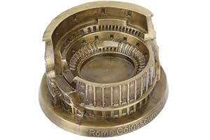 Biitfuu Metal Rome Colosseum Model, Retro Bronze Ancient Architecture Handmade Craft Home Desktop Décor Scultura da Collezione