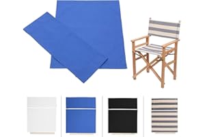 SUNJULY Fodere per Sedie da Regista - Kit Sostituzione Moderna Elasticizzata Copertura Antimuffa Lavabile Resistente per Sedia Pieghevole (Blu)
