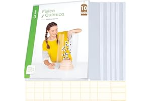 JAVIAL 10 Forros de Libros Adhesivos Ajustables 42x30cm - Forros de Libros Escolares con Solapa Ajustable y Autoadhesivos- Cubierta de Libro DIN A4 - Protector de Libros Colegio - Funda Libros Transparente