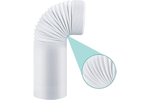 AGPTEK Abluftschlauch 150mm / 1.5m PVC Flexibler Schlauch für Klimaanlage Klimagerät Abzugshaube Wäschetrockner Trockner