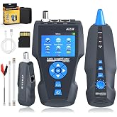KOLSOL Network Cable Testers, NF-8601S TDR Multifunctional LCD Line Length Tester Breakpoint Testers Tracker RJ45/RJ11/BNC/Me