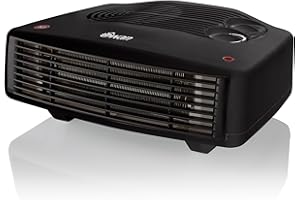 Swan SH27030N Horizontal Fan Heater with 2 Heat Settings, Adjustable Thermostat, 3000W, Black