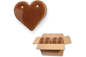 ‎LEBKUCHENWELT Lebkuchenwelt 10x Lebkuchenherzen Rohlinge 12cm mit Löcher Lebkuchen Herzen selbst gestalten Lebkuchenherzen ohne Text beschriften