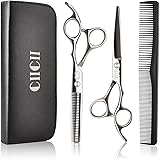 CIICII Haarschneideschere, Professionelle Friseurschere Set (Haarschere & Effilierschere) Haarscheren Set für Männer Frauen H