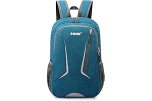 G4Free Mały plecak 15 l, ultralekki plecak dzienny, damski, wodoszczelny, plecak turystyczny, plecak na książki, na kemping, wędrówki, podróże, sport, wspinaczkę, jazdę na rowerze, niebieski (Pfau blau)