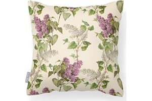 Izabela Peters Outdoor Cushions Waterproof, 43 cm, Filled Outdoor Cushion, Evening Garden - Cream, Garden Furniture Cushions, Outdoor Seat Cushions, Garden Chair Cushions