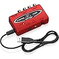 Behringer UCA222 USB Audio Interface, 2x2 RCA to USB Converter for Analog-to-Digital Audio Recording on PC and Mac
