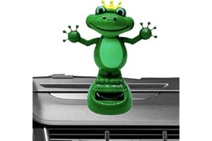 Jlobnyiun Figurine de grenouille en forme de grenouille à énergie solaire pour tableau de bord - Décoration de tableau de bord - Figurine de grenouille résistante pour tableau de bord de voiture