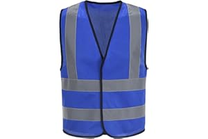 AYKRM Chaleco de seguridad Reflectante Alta visibilidad Ropa de trabajo chaleco Seguridad Chaleco de Trabajo