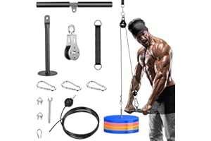 Lyndwin Poulie Musculation, Fitness DIY LAT Pulldown Machine Musculation Maison Sport, Kit Musculation Corde Poulie Haute Triceps Biceps Curl Dos Epaules Bras
