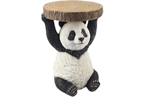 MIDDLE-ENGLAND Kare Style Animal Panda Side Table 34.5cm Sofa Bedside Plant Stand Lving Room Home Decor Garden Polystone