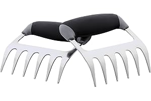 BBQ-TORO «Grizzly» lot de 2 griffes à viande en acier inoxydable pour porc effiloché, fourchette à viande, griffes pour BBQ