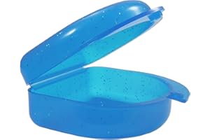 DENTAL AESTHETICS Glitter Gum Shield Case - Mouthguard Box for Ortho Retainers, Sports Dental Appliances, Dentures & More