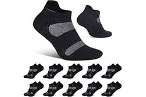 Niorasen Sneaker Skarpety Męskie Damskie, 10 Par Bawełnianych Skarpet do Biegania, Krótkie Oddychające Skarpety Sportowe, Miękkie i Wygodne na Pracę, Turystykę, Rower