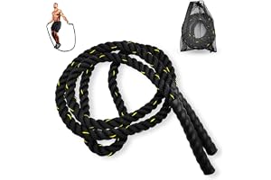 Bomvabe Tung hopprep vuxna för fitness muskelbyggande, lång tung hopprep för träning gym utomhus