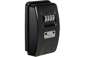 BURG-WÄCHTER Sejf na klucz z szyfrem czterocyfrowym do użytku zewnętrznego i wewnętrznego, Montaż ścienny, Key Safe 20 SB, Czarny