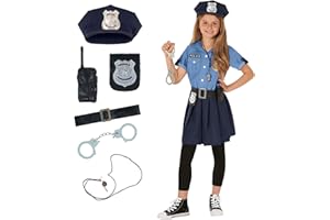 Morph Kostium policjantki dla dzieci i dziewcząt, kostium policjantki, kostium dla dzieci, policjantki, kostium dla dzieci