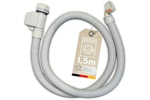 DL-pro Aquastopschlauch 1,5 m, G 3/4 Zoll, 60 °C, Schlauch-in-Schlauch mit Lecksensor, kompatibel mit Bosch Siemens Constructa Balay, 11007861, für Waschmaschinen