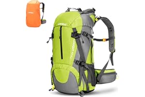 Lixada Sac à Dos de Randonnée, 50L Sac à Dos avec Housse de Protection Imperméable Ultraléger pour Alpinisme Escalade Trekking Sport Voyage Camping