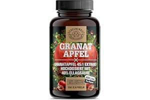 ‎SCHEUNENGUT Granatapfel Kapseln -2400mg je Tagesdosis- WICHTIG: 45:1 Extrakt (=108000mg reine Granatapfelkerne) +40% Ellagsäure I 150 Granatapfel Extrakt Kapseln -Laborgeprüft- DE SCHEUNENGUT®