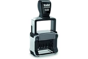 ‎TRODAT Trodat Professional Datumsstempel 5430/L, Selbstfärbend, EINGEGANGEN - BEZAHLT - GEBUCHT, blau-rot, Mittel