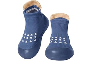 Aisprts Scarpe Calzino Bambini Scarpe Primi Passi, Calzini Bambino con Suola in Gomma Morbida Antiscivolo Pantofole Bambino Unisex Scarpe Neonato