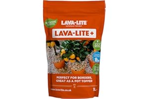 Lava-Lite Plus|Plant Pot Toppers Stones|Natural Multi-Purpose Stone for Gardens Borders|Retains Moisture|Enhance Your Outdoor Space|Eco-Friendly (1 Litres)