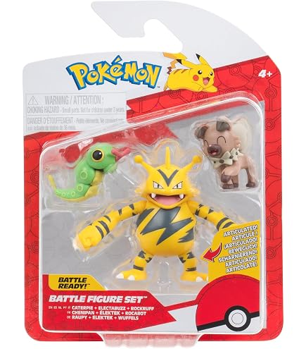 Pokémon Battle Figuren Set – Chelast, Pikachu, Magmar, Offizielle 5 Cm Figuren Von Jazwares