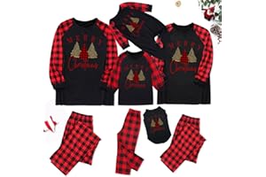 WOOD MEETS COLOR Weihnachtspyjamas für die Familie, Familienurlaubspyjamas im Set, Weihnachtspyjamas für Paare