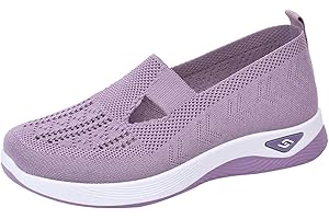 ZUOYUE Chaussure De Sport Femme Orthopédiques Mode Air Running Course Chaussures sans Lacet Ete Outdoor Casual Mesh Respirant Confort Legere Sneakers Chaussures De Marche AntidéRapantes à Coussin
