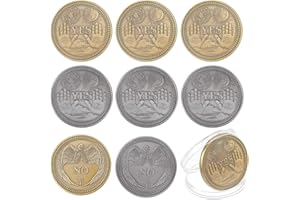 WEBEEDY 8 pièces Oui Non Défi Pièce Décideur Pièce Porte-Bonheur Médaillon Souvenir Divination Pièce à Rabat, 2 Couleur