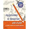 Apprendre à dessiner pas à pas - Cahier inspirant: 200 activités guidées et tutoriels vidéo pour adultes débutants – animaux,