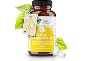 R(H)EIN NUTRITION Vitamin C 500mg - Hochdosiert - 120 Kapseln 4 Monate Vorrat - Immunsystem stärken - Vegan Ohne Zusätze in Deutschland hergestellt - Rhein Nutrition