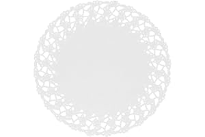 García de Pou 250 Unités - Dentelles Rondes Ajourées 54 g/m2, 14 cm Blanc Papier