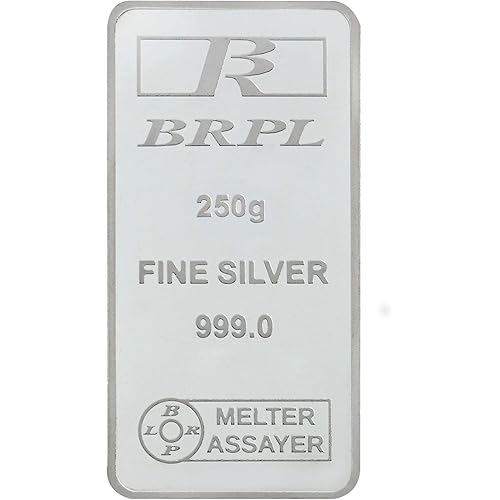 Bangalore Refinery 999 Purity Silver Bar 250 Grams