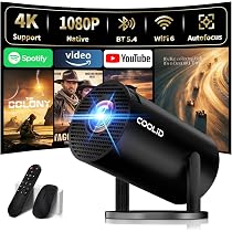 Mini Vidéoprojecteur Portable 4K 1080P - Projecteur LCD Noir Avec Partage Écran Téléphone - Home Cinéma