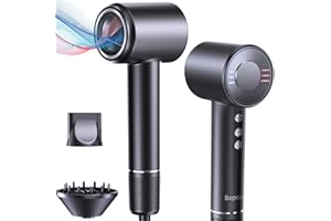 Bopcal Asciugacapelli Ionico con Diffusore, Asciugatura Rapida 120000 RPM ad Alta Velocità per Phon Capelli, Phon Capelli Professionale con 500 Milioni di Ioni, per Viaggi e Casa, Regalo, 12 Modi