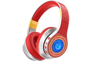 iClever BTH24 Active Noise Cancelling Headphones for Kids, LED Light Up, Bluetooth 6.0, Type C Fast Charging, Safe Volume 80dBA, 47H Play Time, Kids Headphones Wireless for Travel iPad Tablet