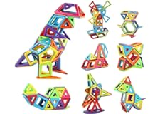 Faylor Magnetic Building Blocks, Magnetic Building Tiles, 68 Pieces Magnetic Shapes, Magnet Blocks Set 3D Building Blocks, Co