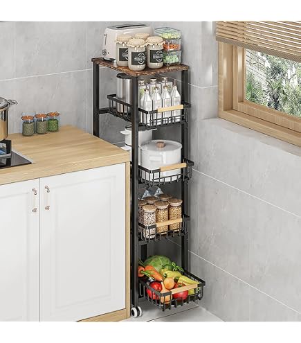 Carrello portaoggetti da cucina in metallo a 3 livelli carrello per frutta verdura carrello per