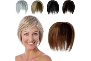 PARXITN Toppers para el pelo para mujeres sin flequillo, 2 clips en postizos sintéticos, postizos de pelo sintético, extensiones de pelo liso para cabello castaño