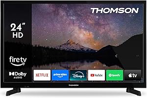 Thomson 24 Pollici (60 cm) HD LED Smart TV con Fire TV, Controllo vocale Alexa, AirPlay, Wi-Fi, Triplo sintonizzatore(cavo/satellite/antenna), Bluetooth 5.0, HDMI, USB, AV IN, CI+, 24HF2S35