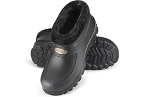 ESTRO Gummistiefel Gefüttert Herren Clogs - Regenstiefel Herren Gefütterte Gummistiefel Damen Kurz Regenschuhe Damen A16