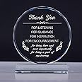 Cutywood Thank You Gifts Crystal Ornament, Gratitude Expression Gift for Women Men, Engraved Leaving Retirement Gifts, Modern Minimalist Desk Decoration