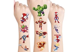 ‎DROOKAEN 8 Blätter Tattoo Set, Temporary für Mädchen Jungen Tattoos Aufkleber Wasserdicht für Geburtstagsgeschenke Kindergeburtstag Mitgebsel